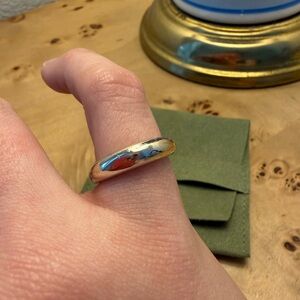 David Yurman- Sterling Silver 925 Ring Size 5- Classic Designer Stack Ring